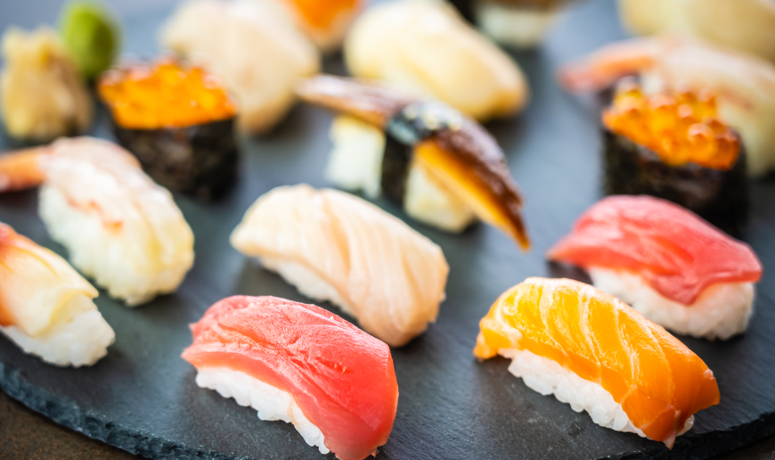 Udvalg af nigiri - Sushi ad libitum